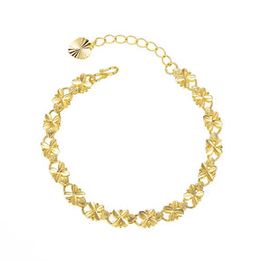 Pulsera de Trébol de Cuatro Hojas Baño de Oro 18k