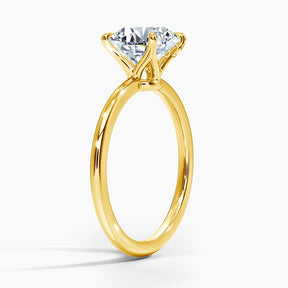 Anillo Moissanita en Plata 925 Baño de Oro 18k